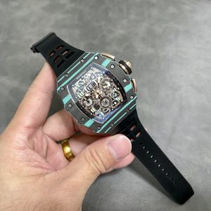 Richard Mille RM11-03 Ultimate Edition Carbonio Quarzo Turchese TPT Edizione Limitata Replica KVF 49.94 X 44.5mm Orologio