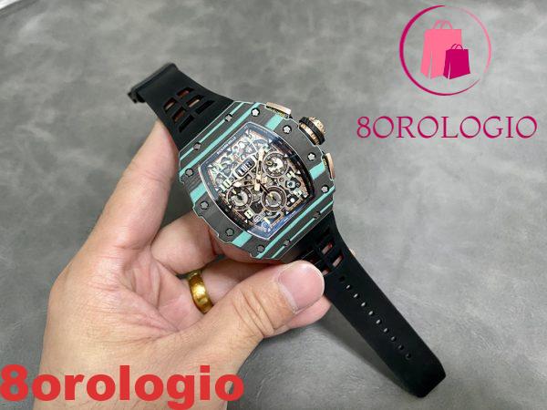 Richard Mille RM11-03 Ultimate Edition Carbonio Quarzo Turchese TPT Edizione Limitata Replica KVF 49.94 X 44.5mm Orologio - immagine 2