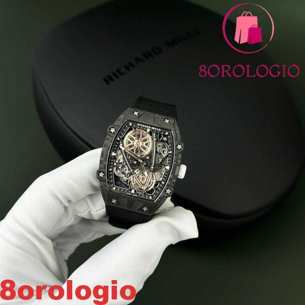 Replica Richard Mille RM27-05 Rafael Nadal Fibra di Carbonio Nera 37,25×47,25mm Orologio