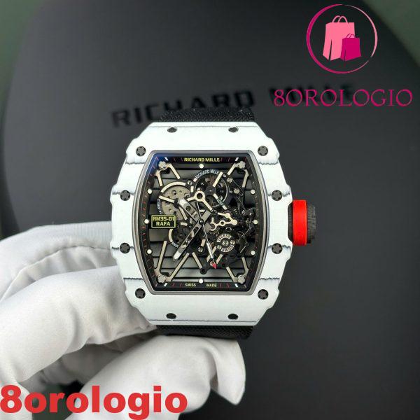 Richard Mille RM35-01 Rafael Nadal White Carbon TPT Edizione Limitata Super Replica BBR V3 49.94mm X 44.5mm Orologio - immagine 6