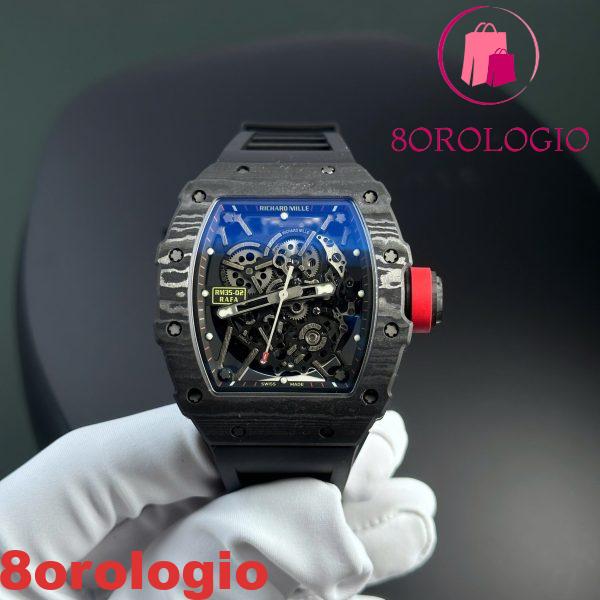 Richard Mille RM35-02 Rafael Nadal Black Carbon TPT Swiss Replica ZF 49.94mm x 44.5mm Orologio