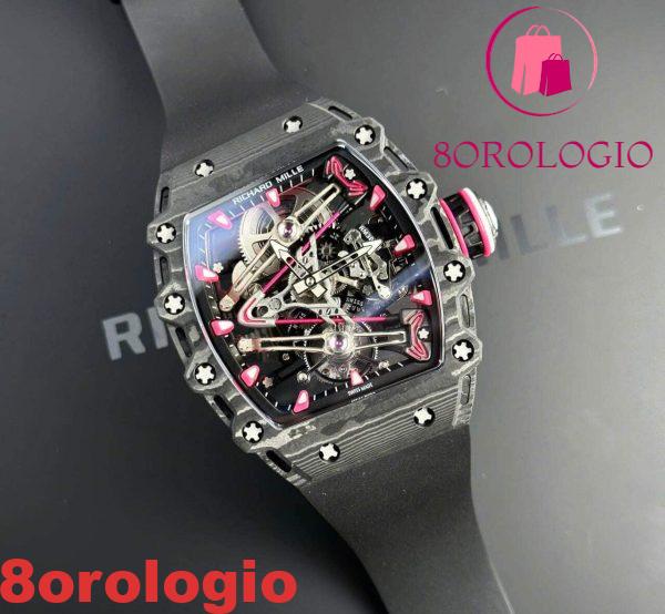 Richard Mille RM38-02 Tourbillon Bubba Watson Carbonio Nero TPT Migliore Replica Orologio
