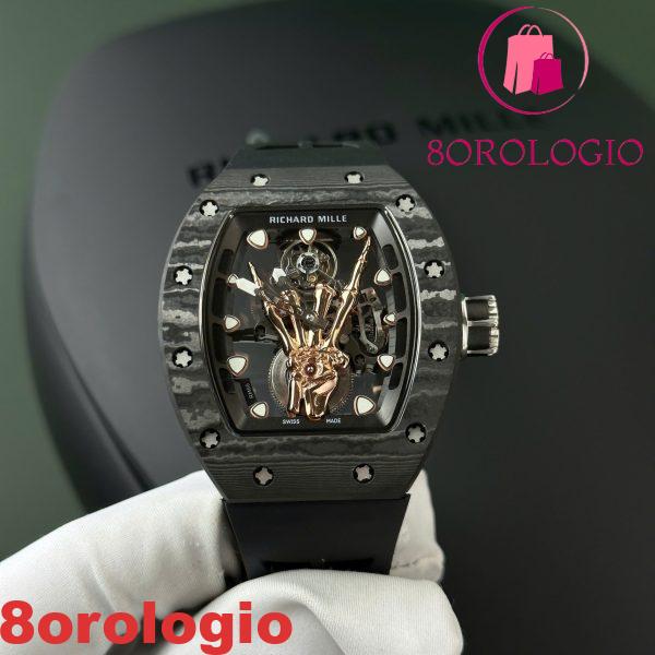 Richard Mille RM66 Flying Tourbillon Manual Winding Carbon TPT Miglior Replica YS Factory 42.7mm X 49.94mm Orologio