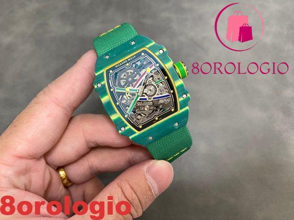 Richard Mille Wayde Van Niekerk RM67-02 Green Carbon Replica 1:1 Automatic Extra Flat 47.52 X 38.7mm Orologio
