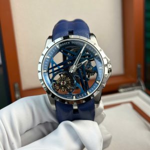 Roger Dubuis Excalibur Monotourbillon Cobalt Blue RDDBEX0838 Migliore Replica BBR 42mm Orologio