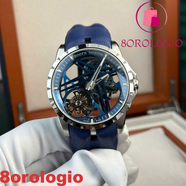 Roger Dubuis Excalibur Monotourbillon Cobalt Blue RDDBEX0838 Migliore Replica BBR 42mm Orologio
