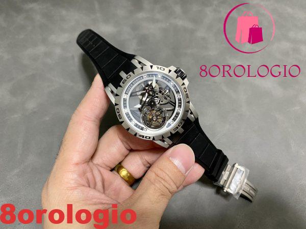 Roger Dubuis Excalibur Spider Tourbillon Volante Scheletrato RDDBEX0479 Miglior Replica 45mm Orologio