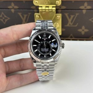 Rolex Sky-Dweller 326934 Quadrante Nero Bracciale Jubilee Replica di Alta Qualità 42mm Orologio