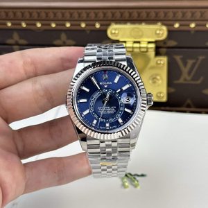 Rolex Sky-Dweller 326934 Quadrante Blu Bracciale Jubilee Replica Migliore 42mm Orologio