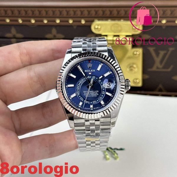 Rolex Sky-Dweller 326934 Quadrante Blu Bracciale Jubilee Replica Migliore 42mm Orologio