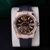 Rolex Sky-Dweller 326934 Oro Rosa Quadrante Cioccolato Cinturino in Gomma Migliore Replica 42mm Orologio