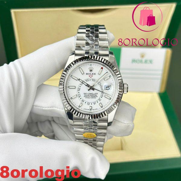 Rolex Sky-Dweller 326934 Quadrante Bianco Bracciale Jubilee Replica ZF 42mm Orologio - immagine 3