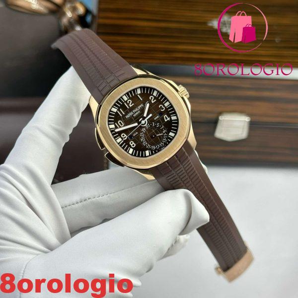 Patek Philippe Aquanaut 5164R-001 Oro Rosa Quadrante Marrone Replica Z Factory 40.8mm Orologio - immagine 4
