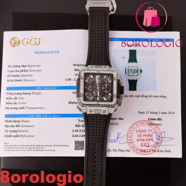 Hublot Square Bang Titanium Iced Out Moissanite Replica di Alta Qualità 42mm Orologio - immagine 3