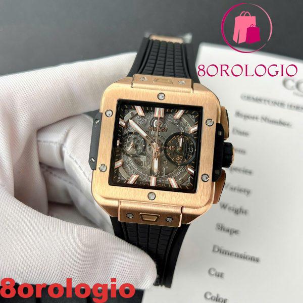 Replica di Alta Qualità Hublot Square Bang Unico King Gold BBF 42mm Orologio - immagine 3