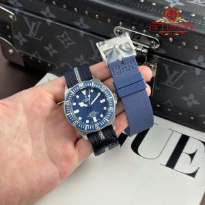 Tudor Pelagos FXD Titanium M25707b/25-0001 Quadrante Blu Cinturino in Tessuto Blu Navy Replica 1:1 42mm Orologio