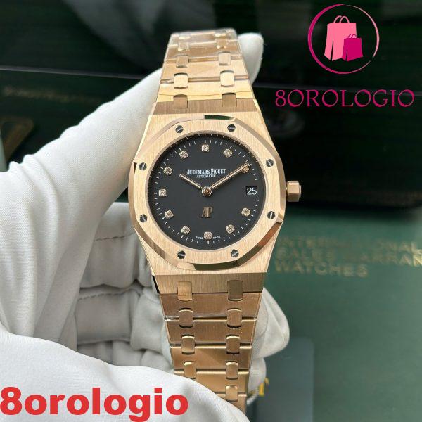 Audemars Piguet Royal Oak Jumbo Extra Thin 15207OR Oro Rosa Quadrante Nero Replica IPF 39mm Orologio