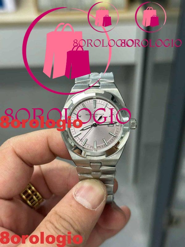 Vacheron Constantin Overseas 4600V Acciaio Quadrante Rosa Orologio Donna Replica Svizzera 35mm Orologio - immagine 2