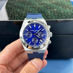 Vacheron Constantin Overseas 5500V Chronograph Quadrante Blu Cinturino in Gomma Replica 8F 42,5mm Orologio