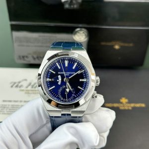 Vacheron Constantin Overseas Dual Time 7900V/110A-B334 Quadrante Blu Cinturino in Pelle Replica Svizzera PZF 41mm Orologio