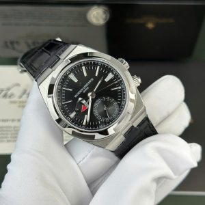 Vacheron Constantin Overseas Dual Time 7900V/110A-B546 Quadrante Nero Cinturino in Pelle Replica Svizzera PZF 41mm Orologio