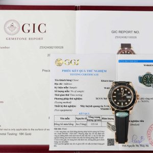 Rolex Yacht-Master 126655 Quadrante Nero Oro Rosa 18K Rivestito Replica 1:1 40mm Orologio