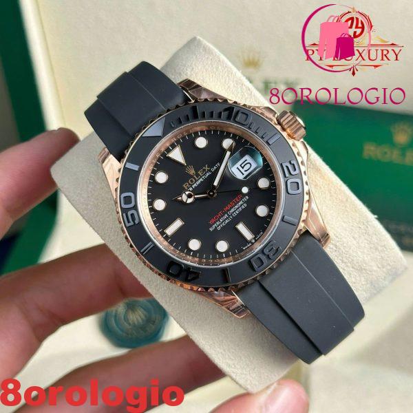 Replica di Alta Qualità Rolex Yacht-Master 126655 Oro Rosa Quadrante Nero 40mm Orologio