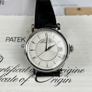 Patek Philippe Calatrava 5153G-010 Quadrante Bianco Cinturino in Pelle Miglior Replica ZF 38mm Orologio