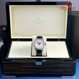 Patek Philippe Calatrava 5227G-001 Quadrante Crema Cinturino in Pelle 1:1 Replica 3KF 39mm Orologio
