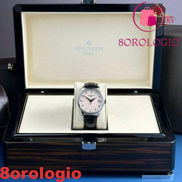 Patek Philippe Calatrava 5227G-001 Quadrante Crema Cinturino in Pelle 1:1 Replica 3KF 39mm Orologio - immagine 7