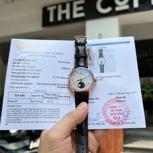 Rolex Cellini Moonphase 50535 39mm Oro Rosa 18K Pelle Migliore Replica Orologio