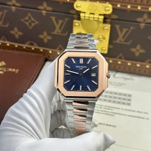 Patek Philippe Cubitus 5821/1AR-001 Bicolore Acciaio Oro Rosa Quadrante Blu 1:1 Replica 45mm Orologio