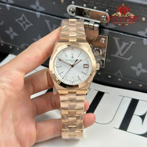 Vacheron Constantin Overseas 4500V Oro Rosa Quadrante Argento 1:1 Migliore Replica 41mm Orologio