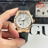 Vacheron Constantin Overseas Dual Time 47450/000r-9404 Oro Rosa Quadrante Bianco Cinturino in Gomma Miglior Replica 42mm Orologio