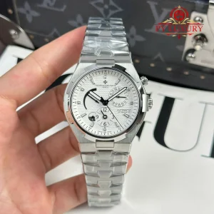 Vacheron Constantin Overseas Dual Time 47450/B01A-9226 Quadrante Argento Migliore Replica 42mm Orologio