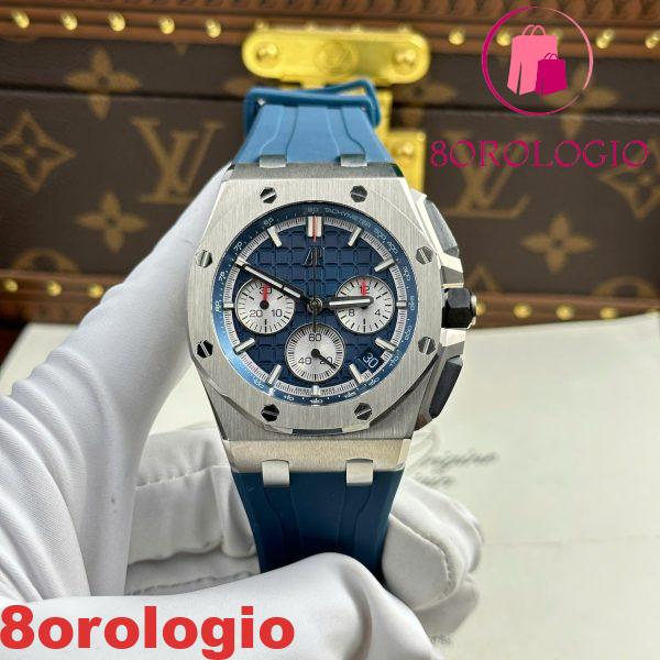 Audemars Piguet Royal Oak Offshore Chronograph 26420TI Titanio Quadrante Blu Migliore Replica 43mm Orologio - immagine 4