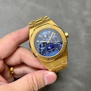 Audemars Piguet Royal Oak Perpetual Calendar 26574BA Oro Giallo Quadrante Blu Replica Migliore 41mm Orologio