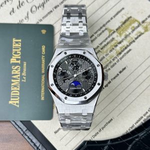Replica Audemars Piguet Royal Oak Calendario Perpetuo 26574ST Quadrante Nero 41mm Orologio