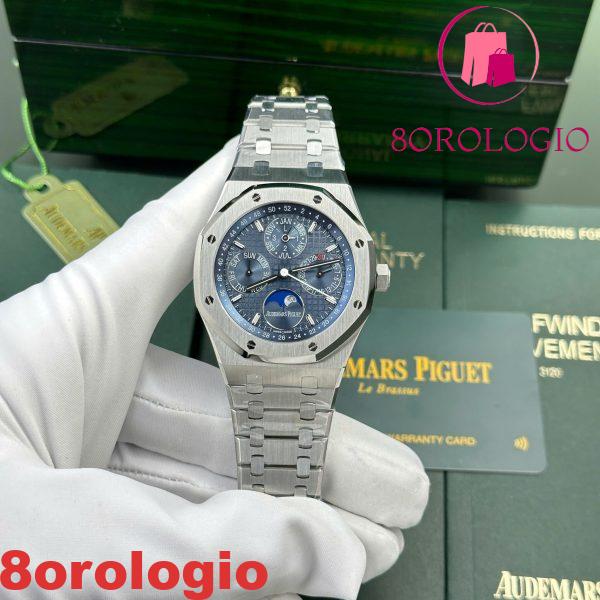 Audemars Piguet Royal Oak Calendario Perpetuo 26574ST Quadrante Blu Replica di Migliore Qualità 41mm Orologio