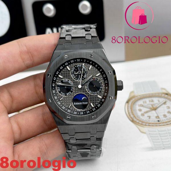 Audemars Piguet Royal Oak Calendario Perpetuo 26579CE Quadrante Grigio Ceramica Nera Miglior Replica APSF 41mm Orologio - immagine 4