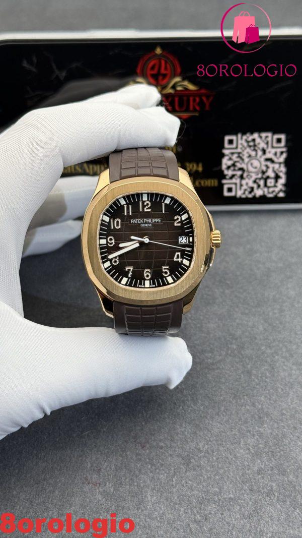 Patek Philippe Aquanaut 5167R-001 Quadrante Marrone Placcato Oro 18K Versione Rifinita Replica 1:1 Super Clone 40.8mm Orologio