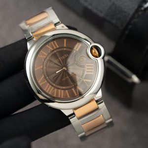Cartier Ballon Bleu W6920032 Due Toni Quadrante Marrone Migliore Replica AF 42mm Orologio