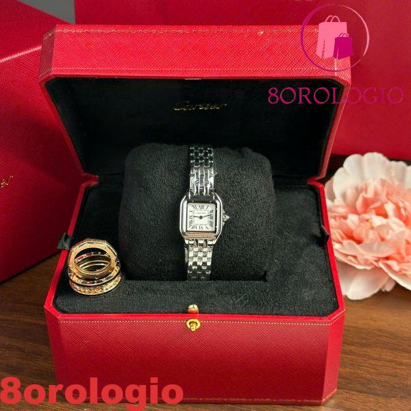 Cartier Panthère De Cartier Acciaio Modello Piccolo Quadrante Bianco Replica BVF 23mm X 30mm Orologio