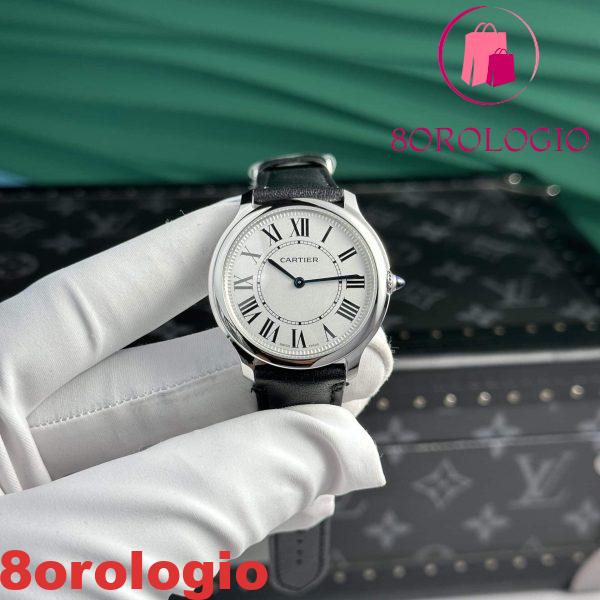 Cartier Ronde Must WSRN0031 Quadrante Bianco Pelle Migliore Replica AF 36mm Orologio