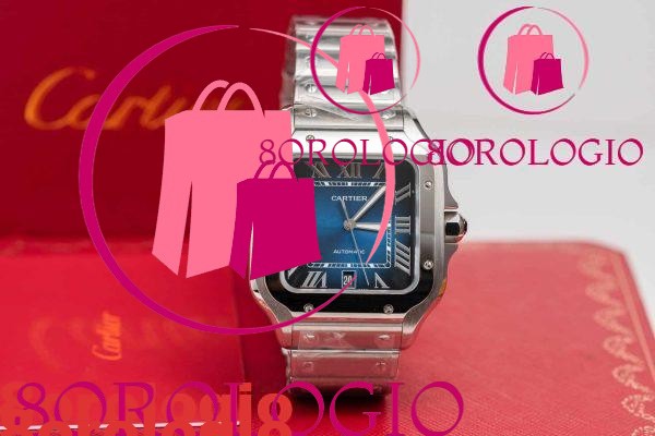Cartier Santos Quadrante Blu Modello Grande Migliore Replica BVF 39.8mm Orologio