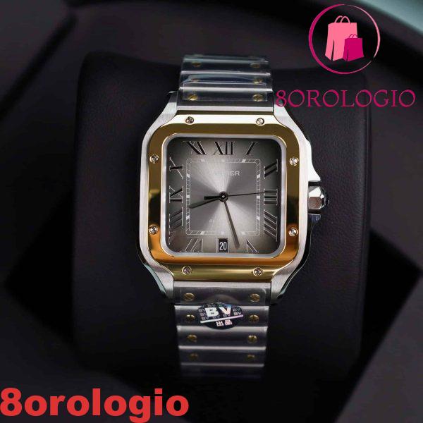 Cartier Santos De Cartier CRW2SA0030 Modello Grande Due Toni Quadrante Grigio Miglior Replica BVF 39.8mm Orologio