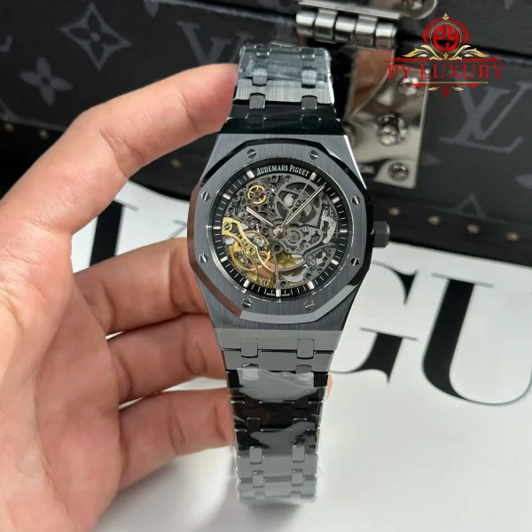 Audemars Piguet Royal Oak Openworked 15416CE Cassa in Ceramica Nera Quadrante Scheletrato Replica 1:1 Migliore THB 41mm Orologio