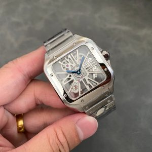 Cartier Santos Skeleton WHSA0015 Modello Grande Replica Migliore THBF 39.8mm Orologio