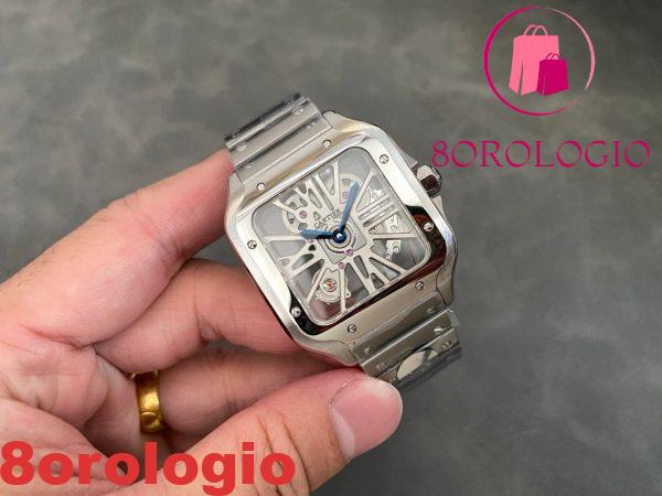 Cartier Santos Skeleton WHSA0015 Modello Grande Replica Migliore THBF 39.8mm Orologio