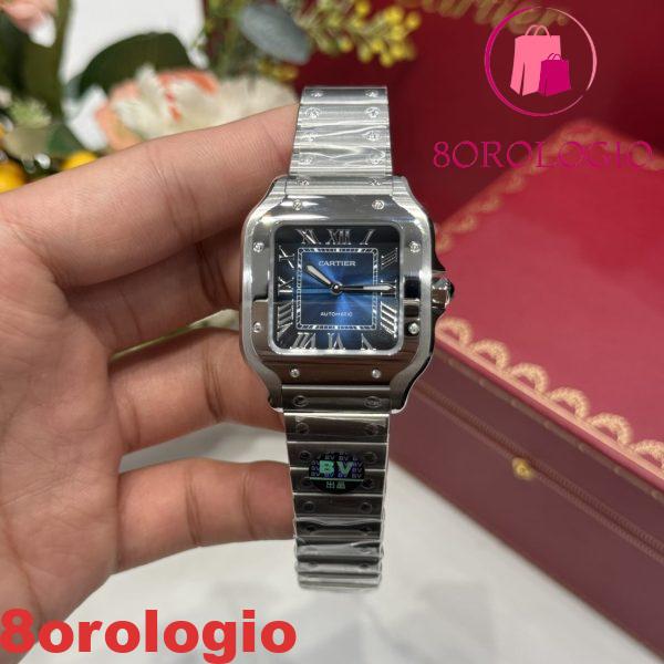 Cartier Santos WSSA0063 Quadrante Blu Modello Medio Replica BVF Migliore Qualità 35.1mm Orologio - immagine 2